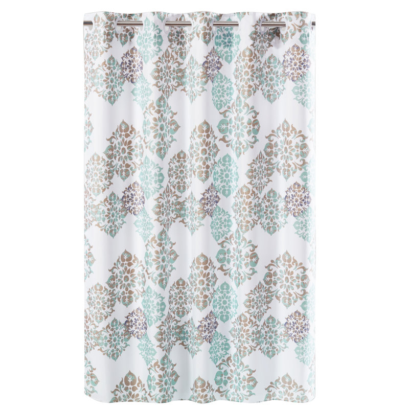 Hookless Alessandra No Window Shower Curtain With Peva Liner Navy